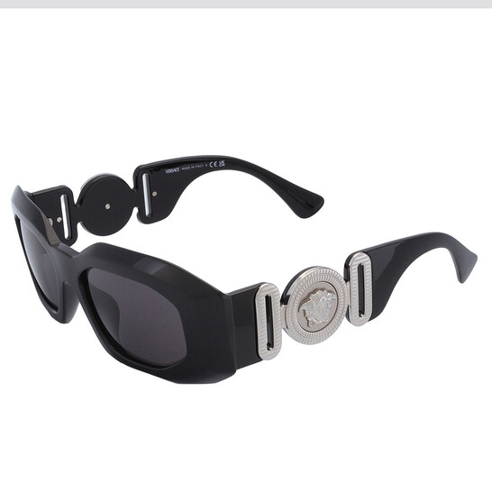 New Authentic Versace VE4425U Black Frame Grey Mirror Silver Lenses Sunglass New Authentic Versace VE4425U Black Frame Grey Mirror Silver  main image 2