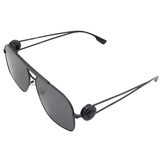 Versace Dark grey Navigator Men's Sunglasses VE2269 143387 62
