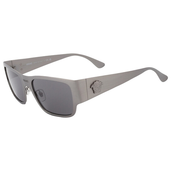 Versace Dark Grey Rectangular Men's Sunglasses VE2262 126287