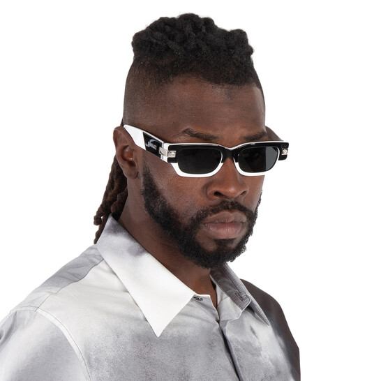 Versace Dark Grey Rectangular Men's Sunglasses VE4465 545987 53