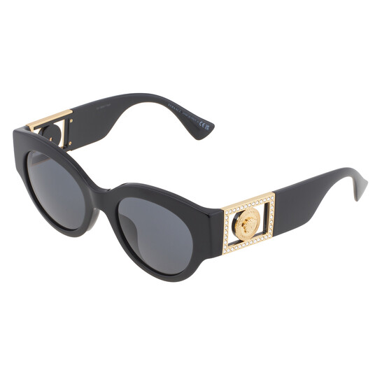 Versace Dark Grey Round Ladies Sunglasses VE4438BF GB1/87 52  display picture 3
