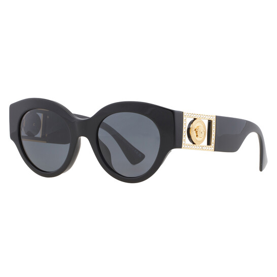 Versace Dark Grey Round Ladies Sunglasses VE4438BF GB1/87 52  display picture 2