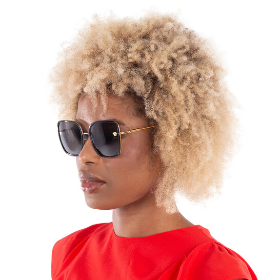 Versace Dark Grey Square Ladies Sunglasses VE2247D 143887 57  display picture 3