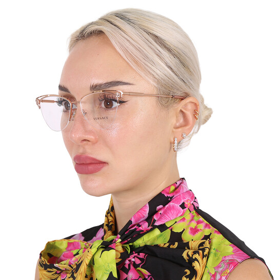 Versace Demo Cat Eye Ladies Eyeglasses VE1280 1412 55