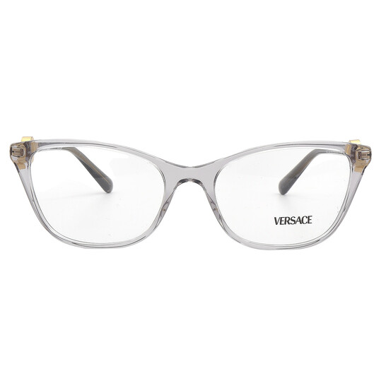 VERSACE キャットアイフレムメカネ 0VE3293 593 Versace 0VE3293 593 Transparent grey Cat Eye Women's