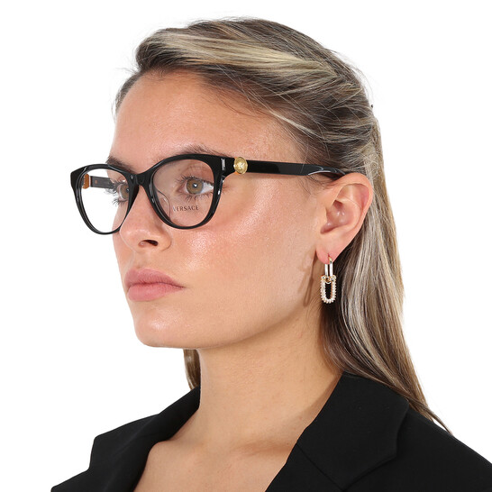 Versace Demo Cat Eye Ladies Eyeglasses VE3330F GB1 55