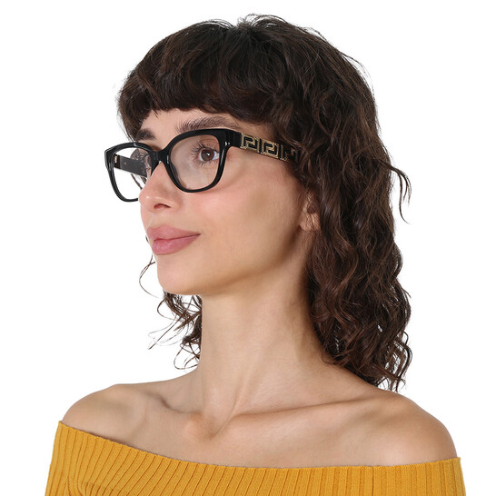 VERSACE キャットアイフレームメガネ VE3338 GB1 Versace Demo Rectangular Ladies Eyeglasses VE3338 GB1 54