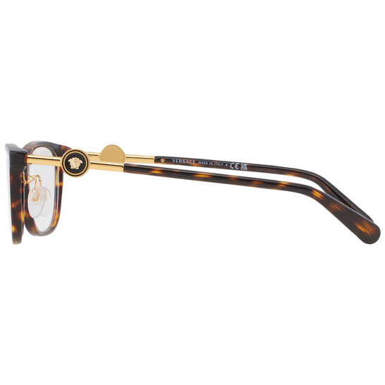 Versace Demo Square Ladies Eyeglasses VE3297D 108 55