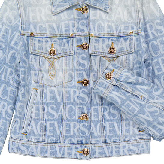 Versace Denim Long-Sleeve Cropped Jacket, Brand Size 36 ( US Size 0 ) Versace Denim Long-Sleeve Cropped Jacket, Brand Size 36 ( US Size 0 ) - 546x546 Image #6