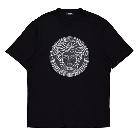 VERSACE ブラック Tシャツ　刺繍 90_1013944-