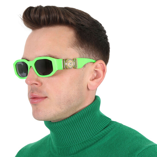 Versace Gray Geometric Unisex Sunglasses VE4361 531987 53