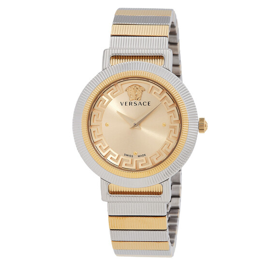 Versace Greca Chic Quartz Gold Dial Ladies Watch VE3D00422  display picture 1