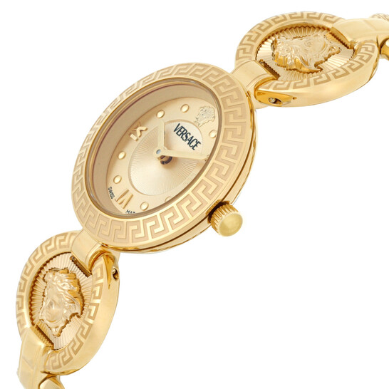 Versace Greca Jewel Quartz Gold Dial Ladies Watch VEWCA0524