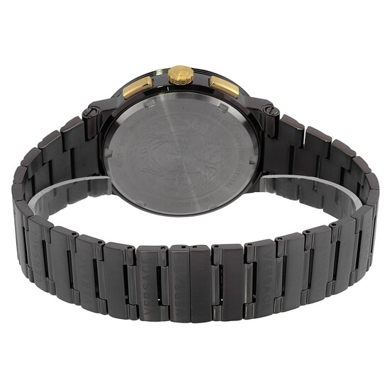 Versace Greca Logo Chronograph Quartz Grey Dial Men's Watch