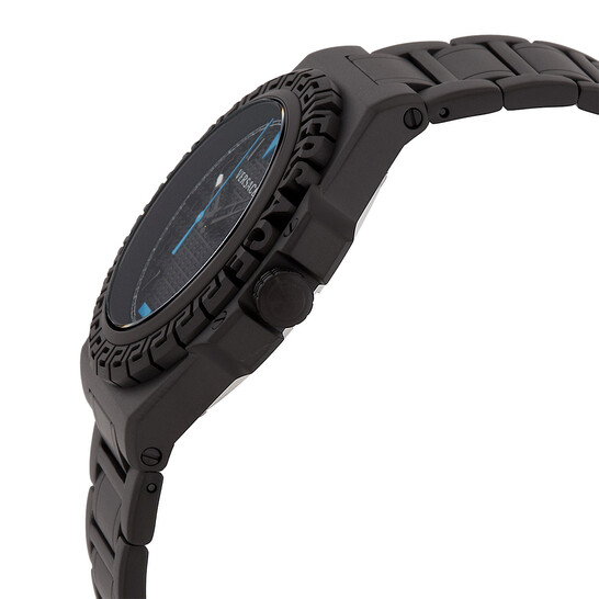 Versace Greca Reaction Quartz Black Dial Men display picture 1