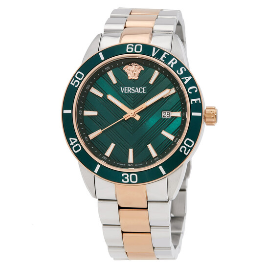 Versace Greca Urban Quartz Green Dial Men's Watch VEYCA0624