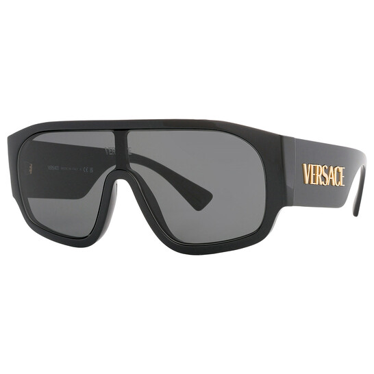 Versace Green Gradient Shield Sunglasses Versace Y2K 439 Teal Gradient Shield Sunglasses With Gold  main image 4