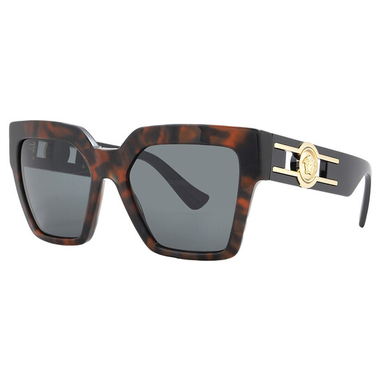 Versace Gold/ Dark Grey Butterfly Shape Frame Sunglasses 60mm NWT Versace Eyewear Greca Strass butterfly-frame Sunglasses  main image 4