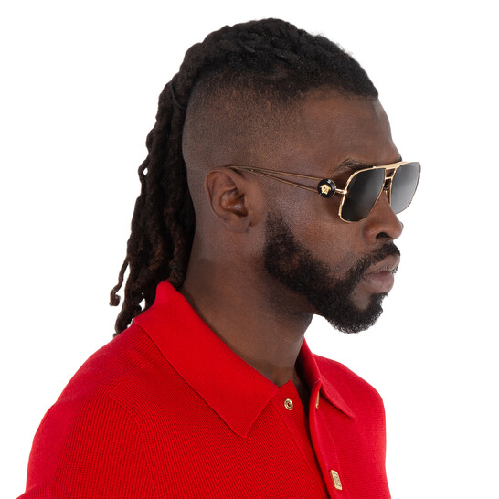 Versace Grey Navigator Men's Sunglasses VE2269 100287 62