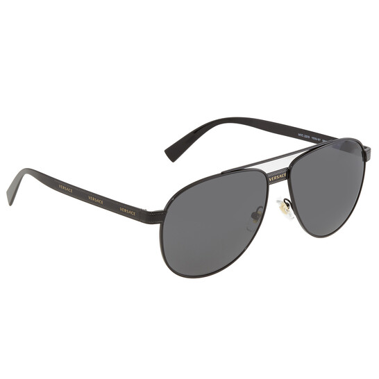 Versace Grey Pilot Unisex Sunglasses VE2209 100987 58  display picture 1
