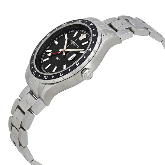 VERSACE ヴェルサーチ 時計 メンズ vs-v11100017 GMT Versace Hellenyium GMT Black Dial Men's Watch V11100017
