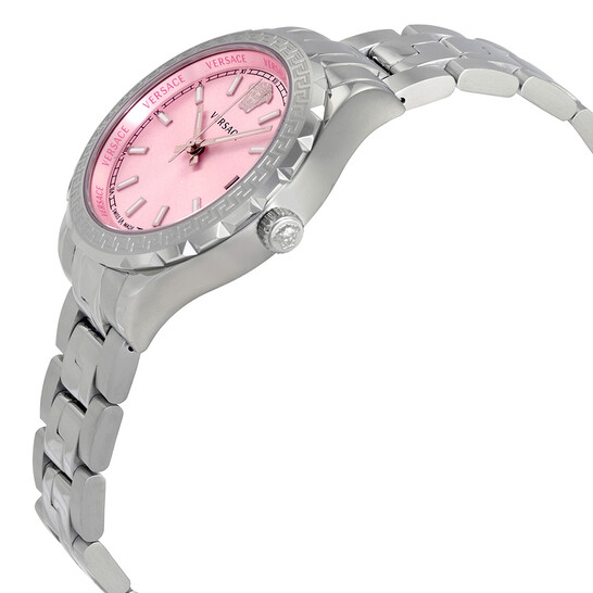 Versace Hellenyium Pink Dial Stainless Steel Ladies Watch  display picture 3
