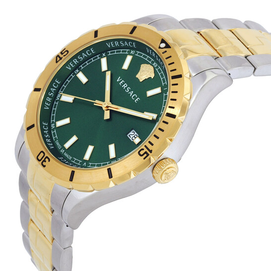 Versace Hellenyium Quartz Green Dial Men's Watch VE3A00720