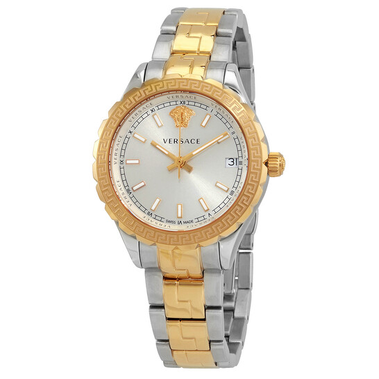 Versace Hellenyium Quartz Silver Dial Ladies Watch V12030015 
