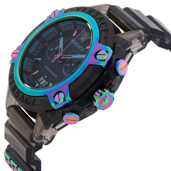 Versace Icon Active Chronograph Quartz Black Dial Men's Watch
