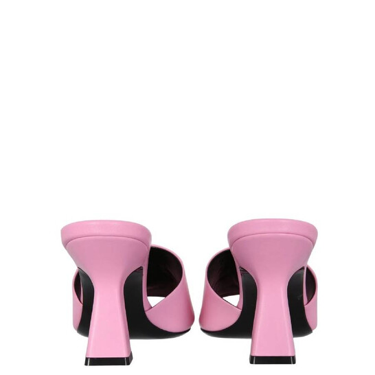 Versace La Medusa Block Heel Leather Mules, Brand Size 38 ( US