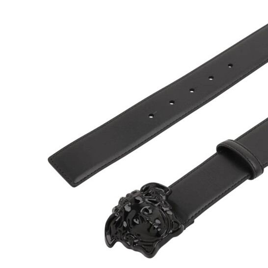 Versace La Medusa Leather Belt, Size 70 cm DCU4140-DVTP1-K41NV