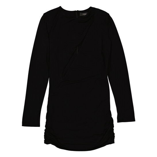 ワンピース VERSACE Woman Dress Black 10100431A01253 1B000 Versace Ladies Black Short Draped Viscose Dress, Brand Size