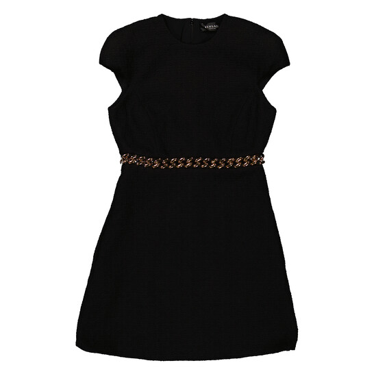 ワンピース VERSACE Woman Dress Black 10100431A01253 1B000 Medusa Midi Dress Black | VERSACE US
