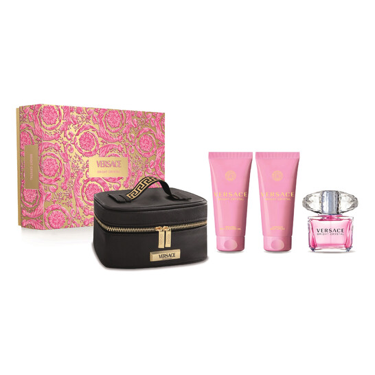 Versace Ladies Bright Crystal 4pc Gift Set Fragrances