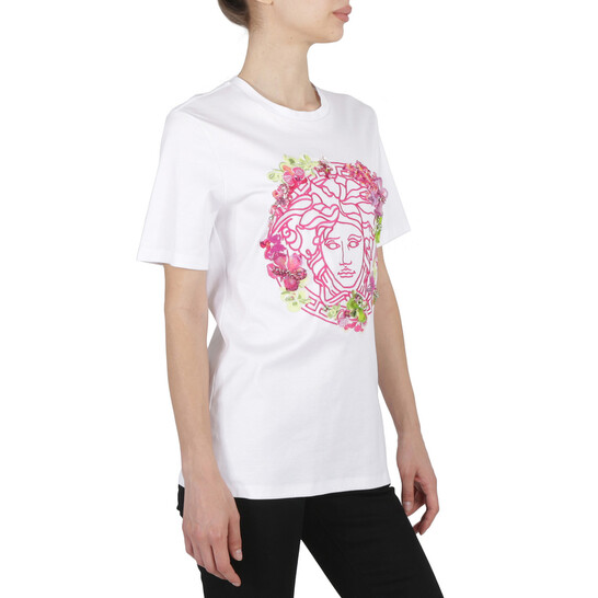 Tシャツ・カットソー VERSACE 'Medusa' T-shirt White 10084811A08489 Medusa T-Shirt White | VERSACE US