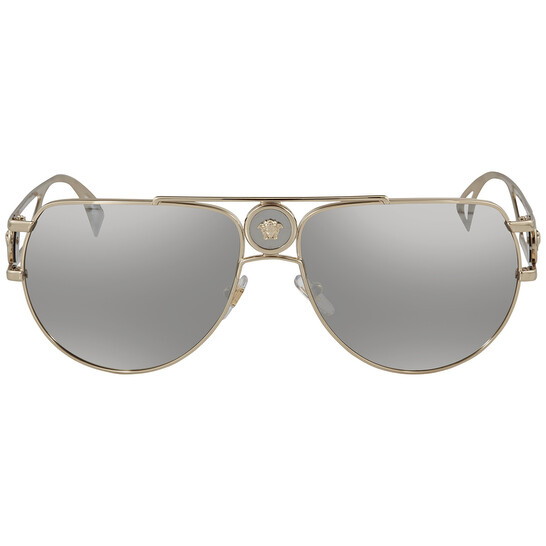 Versace VE2225 2225 12526G Pale Gold Light Gray Mirror Silver Sunglasses Versace VE2225 2225 12526G Pale Gold Light Gray Mirror  main image 3