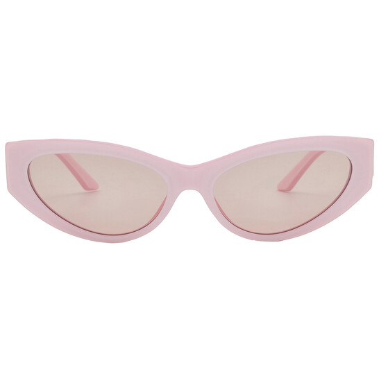 Versace Light Pink Mirror Silver Cat Eye Ladies Sunglasses