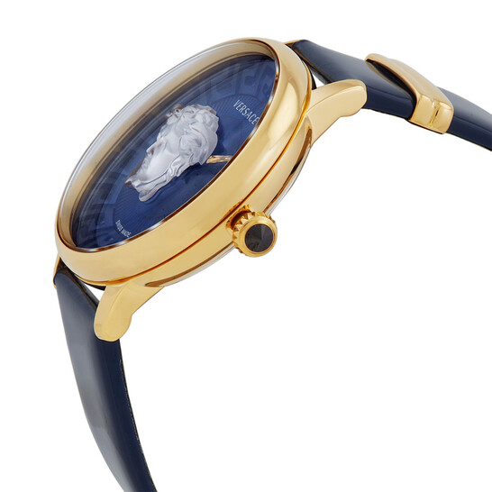 Versace Medusa Alchemy Quartz Blue Dial Ladies Watch