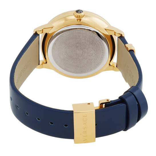Versace Medusa Alchemy Quartz Blue Dial Ladies Watch