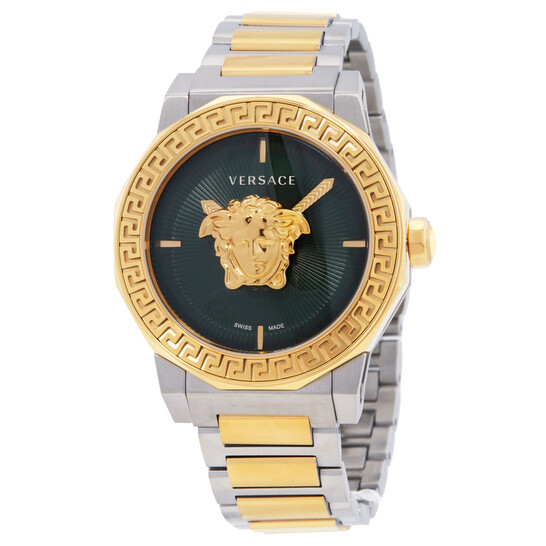 Versace Medusa Deco Quartz Green Dial Watch Ve7b00323 VE7B00323