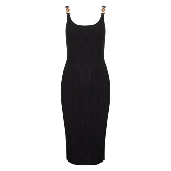 Versace Medusa Strap Ribbed Midi Dress, Brand Size 36 ( US Size 0 ) - 546x546 Image #5