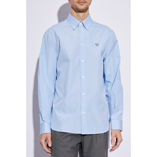 Versace Medusa Striped Long-Sleeve Shirt, Brand Size 48 ( US Size