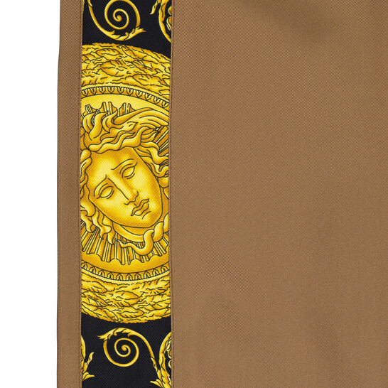 Versace Men's Black And Gold Barocco Print Track Pants, Brand Size