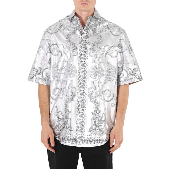 Versace Baroque Silk Shirt, Brand Size 46 (US Size 36