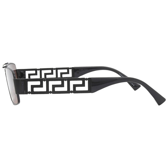 Versace Orange Gradient Light Grey Rectangular Men's