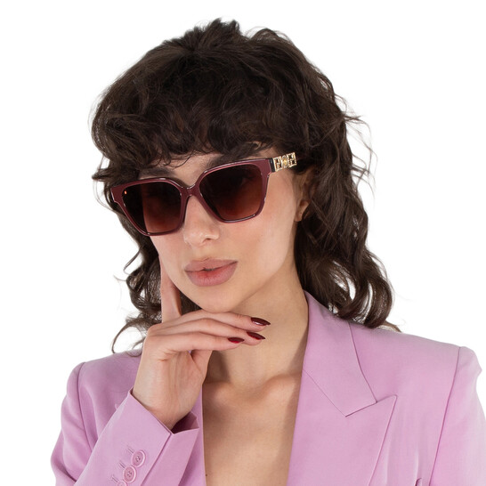 Versace Pink Gradient Butterfly Ladies Sunglasses VE4471BF 54755M