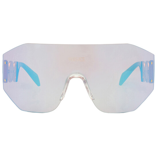 Versace Pink Mirrored Blue Shield Unisex Sunglasses VE2258 1002MA