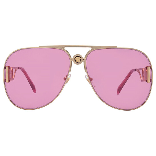 Versace Blush Sunglasses with Silver Accents Versace VE2276 M (0 - 144) with Pink lenses and Silver frame  main image 2