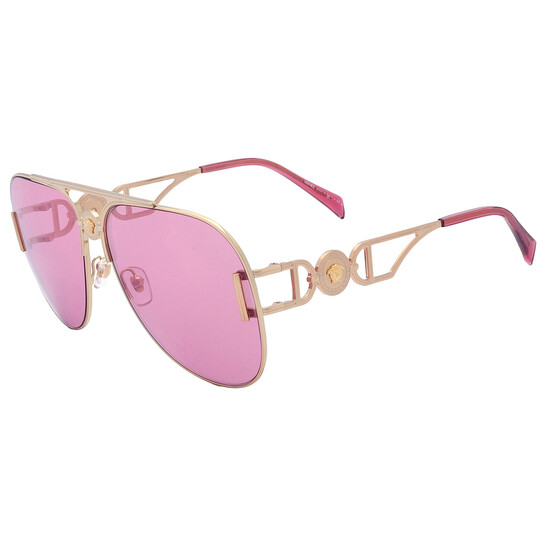 Versace Pink Mirrored Internal Silver Pilot Unisex  display picture 3