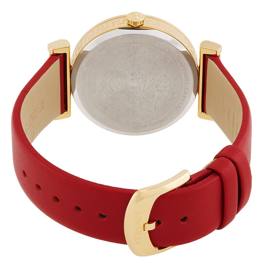 Versace Regalia Quartz Crystal Red Dial Ladies Watch
